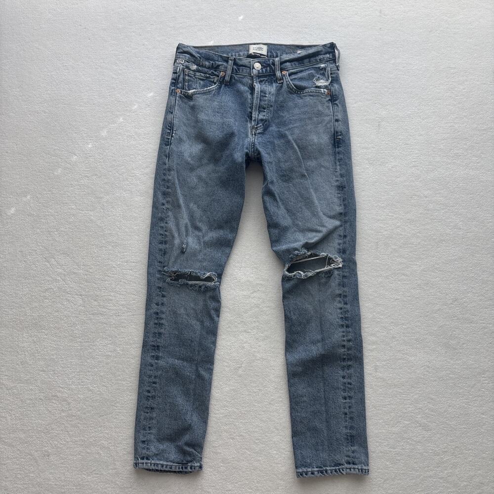 Citizens of Humanity C of H Women 24 Jeans Emerson Distressed Button Fly Relaxed - Picture 1 of 16